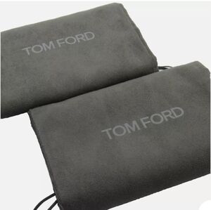 Authentic Tom Ford Sueded Drawstring Dust Bag. Fully lined, Gray 15" x 7.5"
